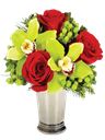 Bouquet con orchidee e rose