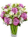 Bouquet di rose lilla/rosa