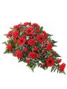 Cuscino funebre di fiori rossi