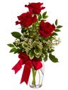 Mazzo di 3 rose rosse