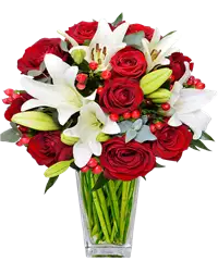 Bouquet di rose e gigli