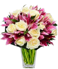 Bouquet con rose bianche